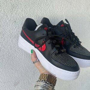 Nike Black broken heart AF1